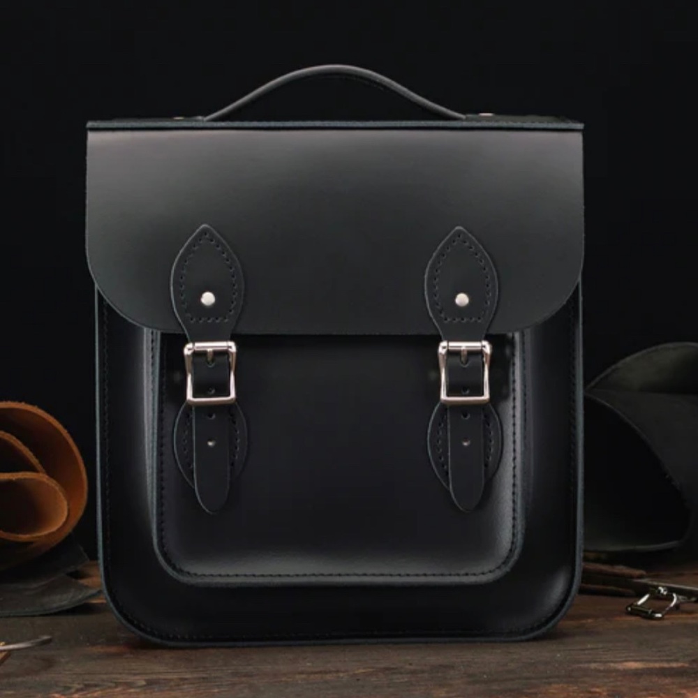 The Wednesday Addams The Leather Satchel  Co Black Leather Backpack